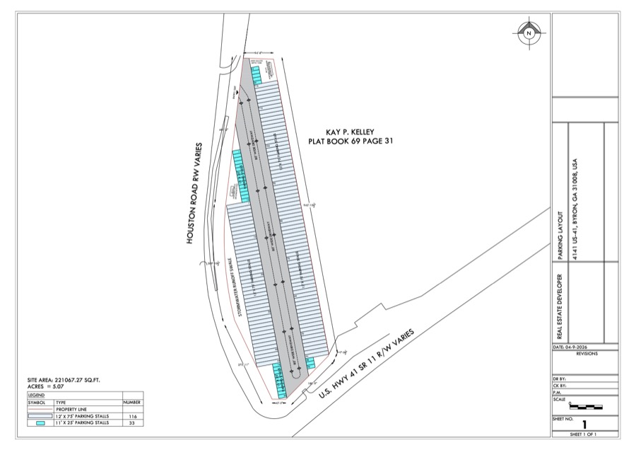 Site plan for Byron, GA